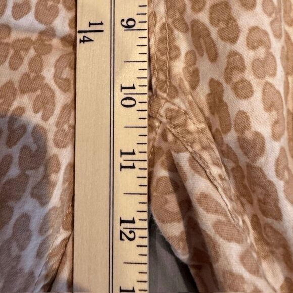 Anthropologie Wanderer Utility Pants Belted Leopard Print Stretch Size 29 - Picture 14 of 16